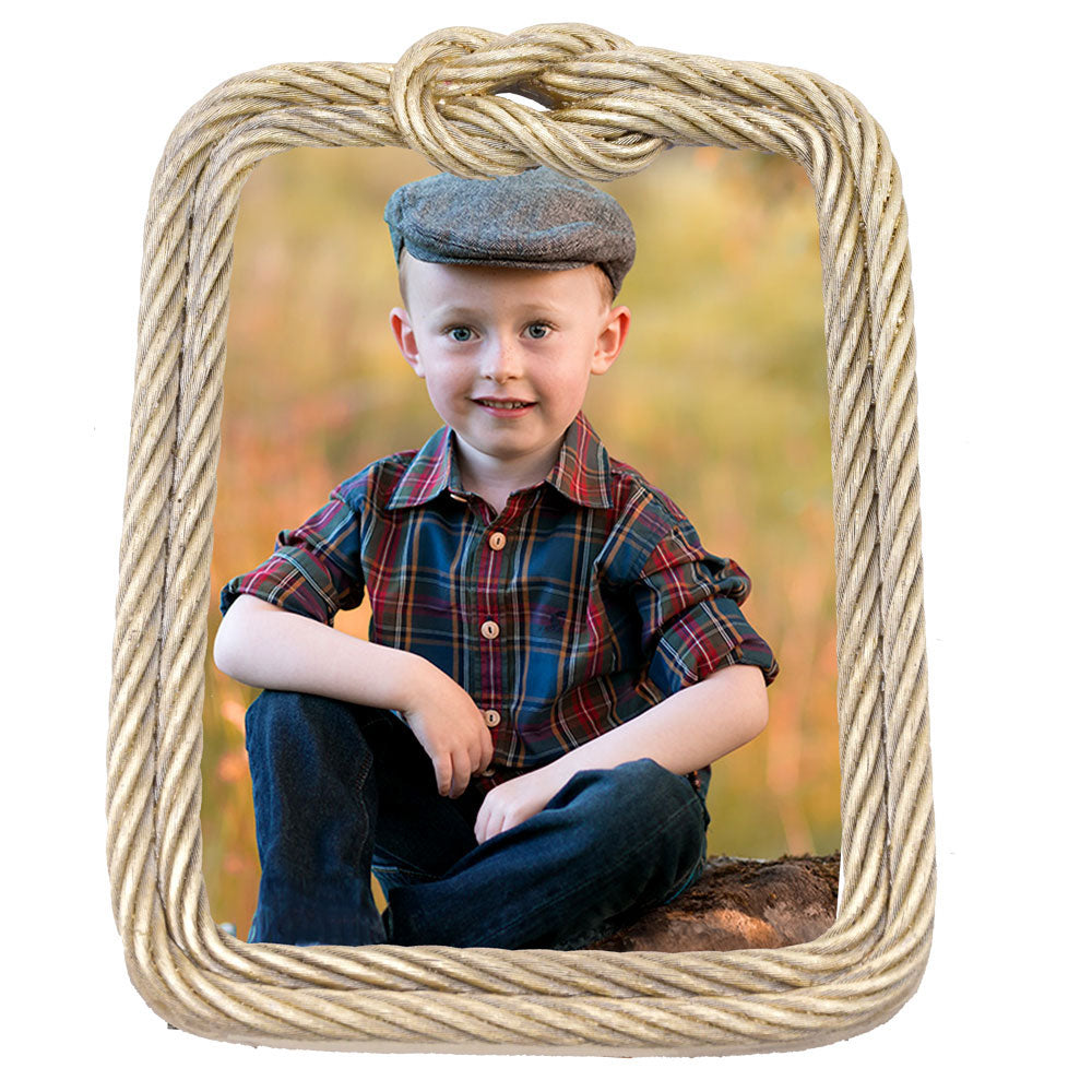 Golden Rope Rectangular Photo Frame (4186366181485)