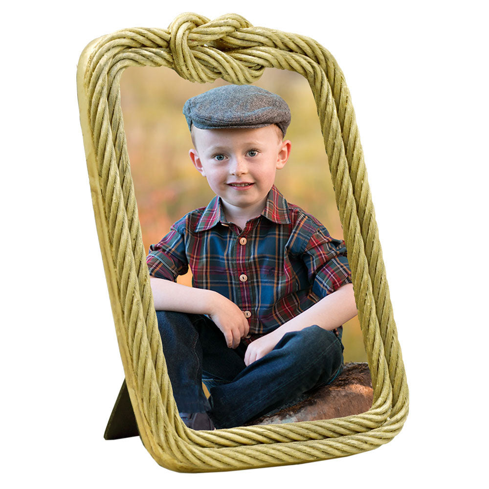 Golden Rope Rectangular Photo Frame (4186366181485)