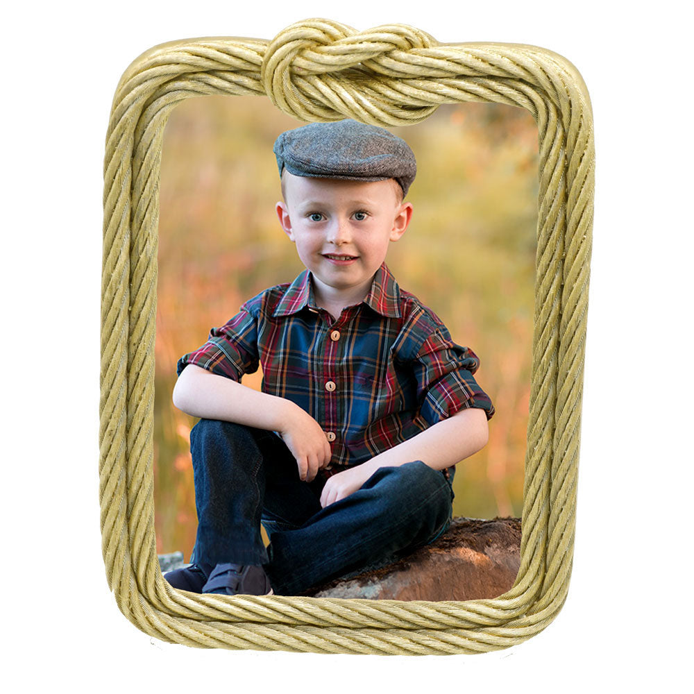 Golden Rope Rectangular Photo Frame