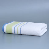 Super Soft Rainbow Stripes Bath Towels - Navy Blue Stripes