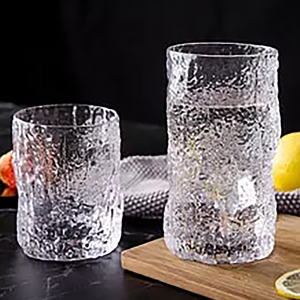 Elegant Pattern Tall Grade Glass Set- 6 Pcs