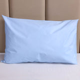 3- Pcs Plain Blue Cotton Duvet Cover Set