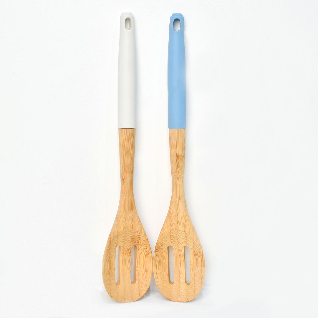 Bamboo Wood Slotted Serving Spoon