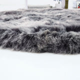 Non-Shedding Round Shaggy Rug Charcoal