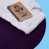Ribbed Stripe Ultra Soft Sherpa Throw Blanket