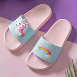 Unicorn Design Adolescent Slippers (4538105757805)
