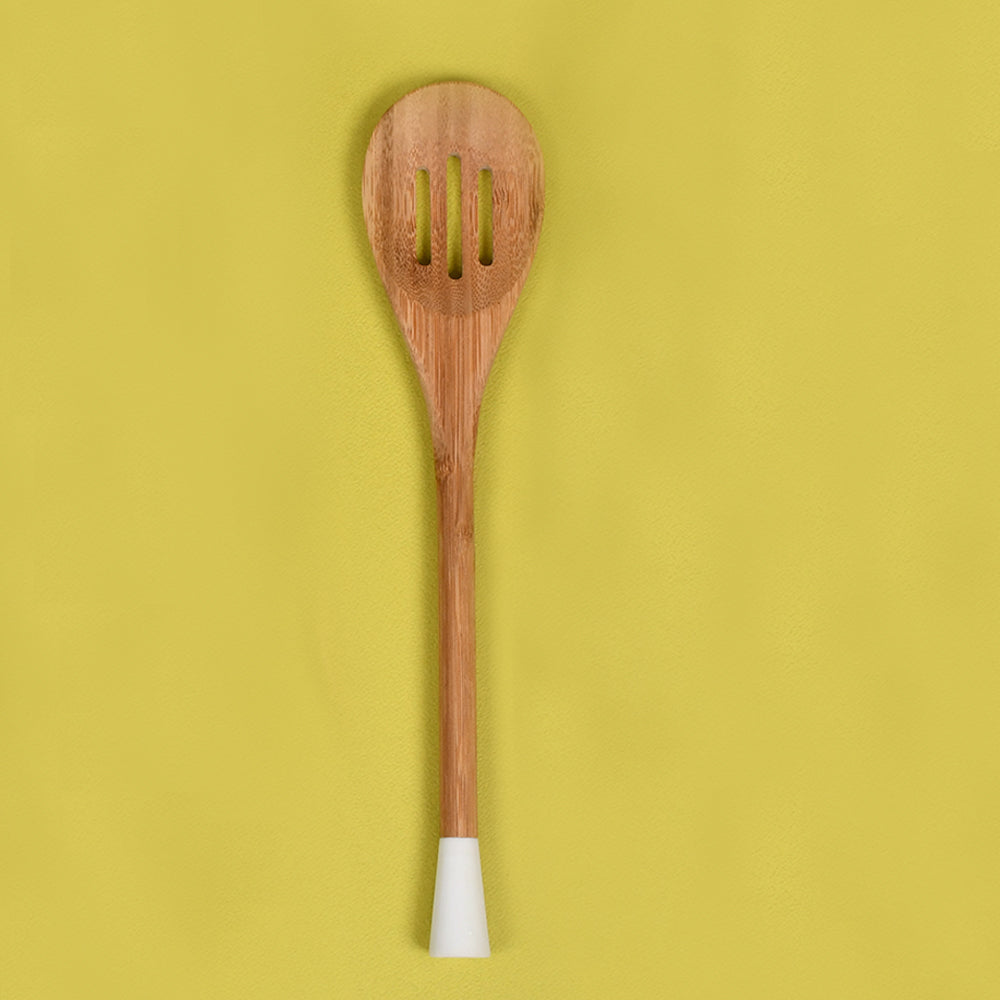 Bamboo Wooden Silicon Serving Spoon