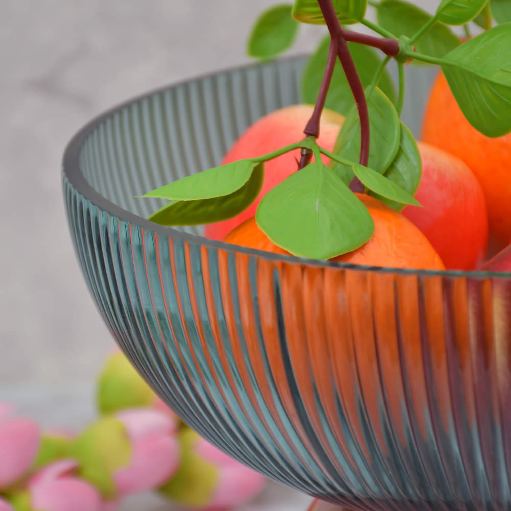 Grandeur Glass Multi Shades Round Serving Bowl