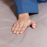 3- Pcs Plain Grey Cotton Duvet Cover Set