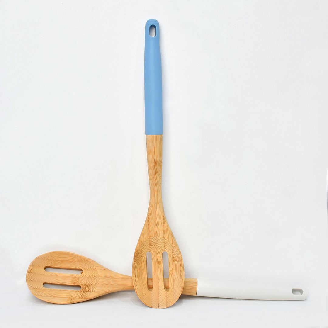 Bamboo Wood Slotted Serving Spoon