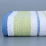 Super Soft Rainbow Stripes Bath Towels - Navy Blue Stripes
