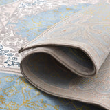 Lava Grey Pattern King Size (7.6 X 5.25 Feet) Thick & Cozy Floor Rug