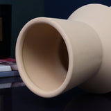 Matte Ivory Lilac Design Centerpiece Ceramic Vase