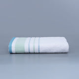 Super Soft Rainbow Stripes Bath Towels - Navy Blue Stripes