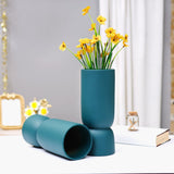 Matte Teal Elegant Design Centerpiece  Ceramic Vase