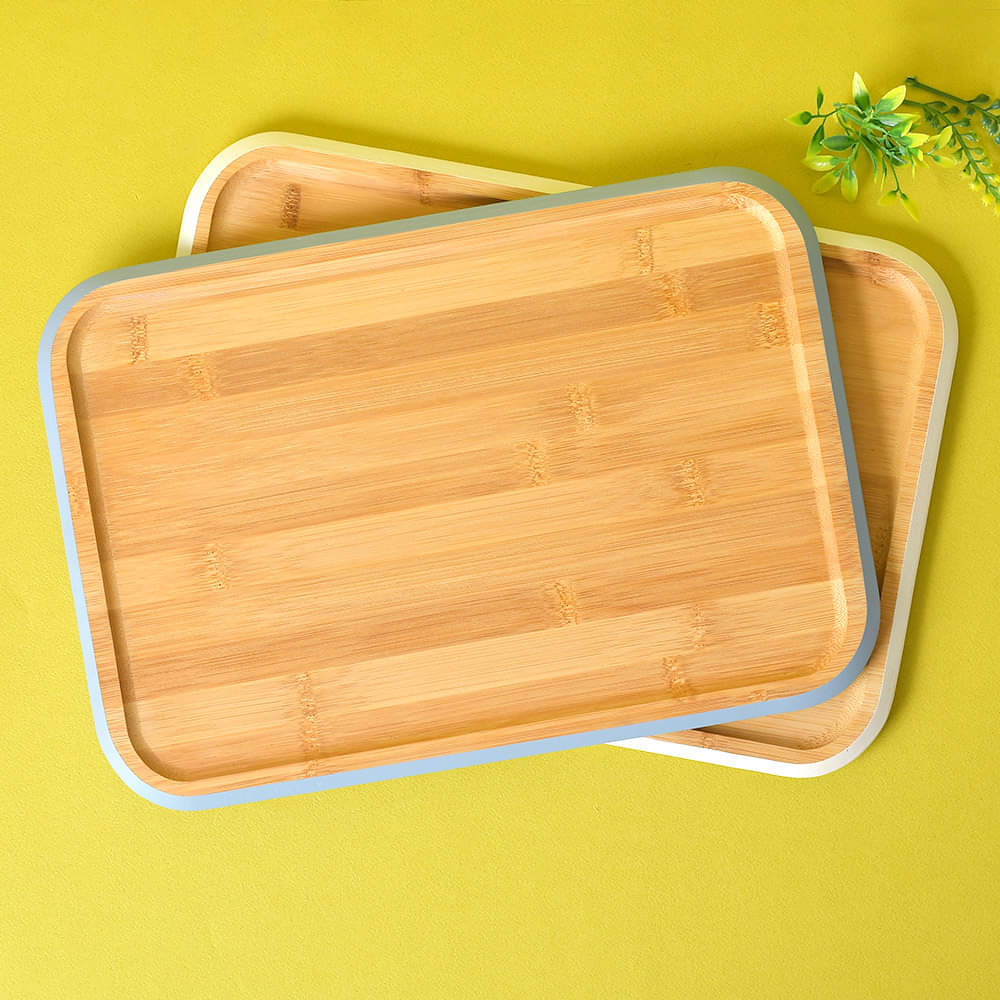 Tessie & Jessie Bamboo Wood Serving Tray