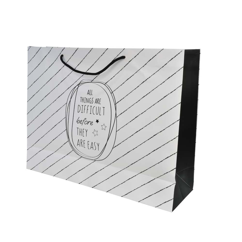 Black Striped Gift Bag (4359995719789)