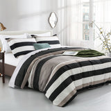 Microfiber Duvet Cover with Pillow Cases Stripe Design