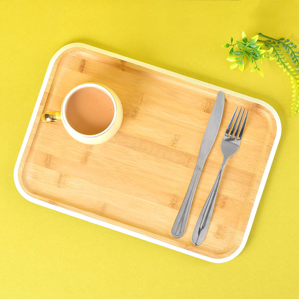 Tessie & Jessie Bamboo Wood Serving Tray