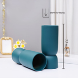 Matte Teal Elegant Design Centerpiece  Ceramic Vase