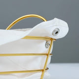 Nordic Style Gold Plated Oval Shape Bread Serving Basket