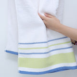 Super Soft Rainbow Stripes Bath Towels - Navy Blue Stripes