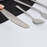 Regent Harmony Stainless Steel Silver Cutlery Set with Stand - 24 Pcs