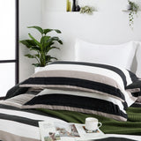 Microfiber Duvet Cover with Pillow Cases Stripe Design