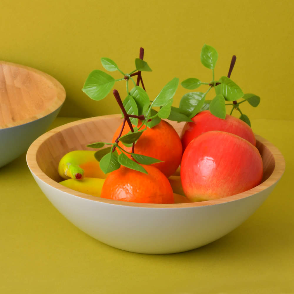 Bamboo Wood Fruit & Salad Bowl