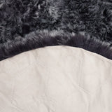 Non-Shedding Round Shaggy Rug Charcoal