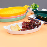 Nordic Style Pastel Tone Ceramic Oval Serving Platter