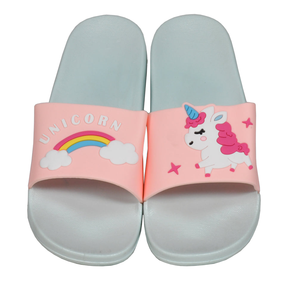 Unicorn Design Adolescent Slippers (4538105757805)