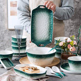 Gradient Stone Aqua Long Tray