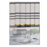 Assorted PVC Table Mats-Black Line (Pack of 6)