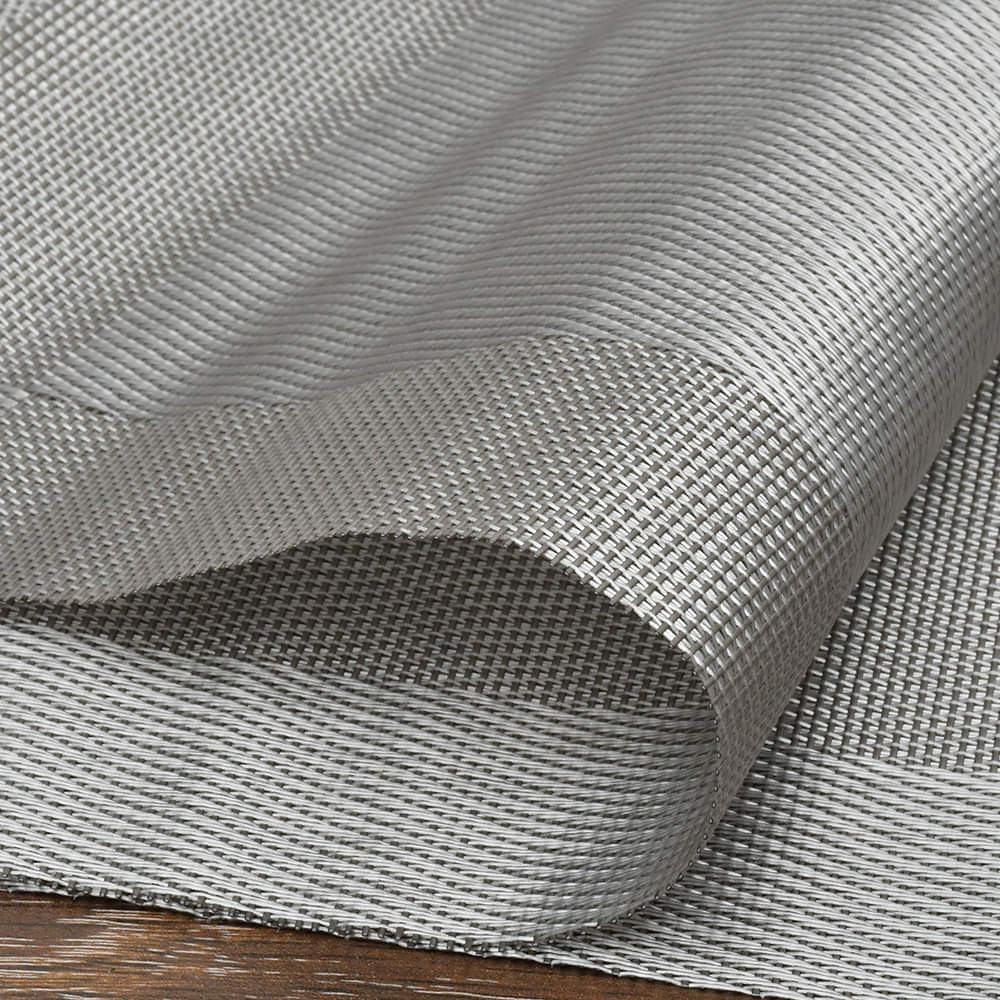 Assorted PVC Table Mats-Plain Grey (Pack of 6)