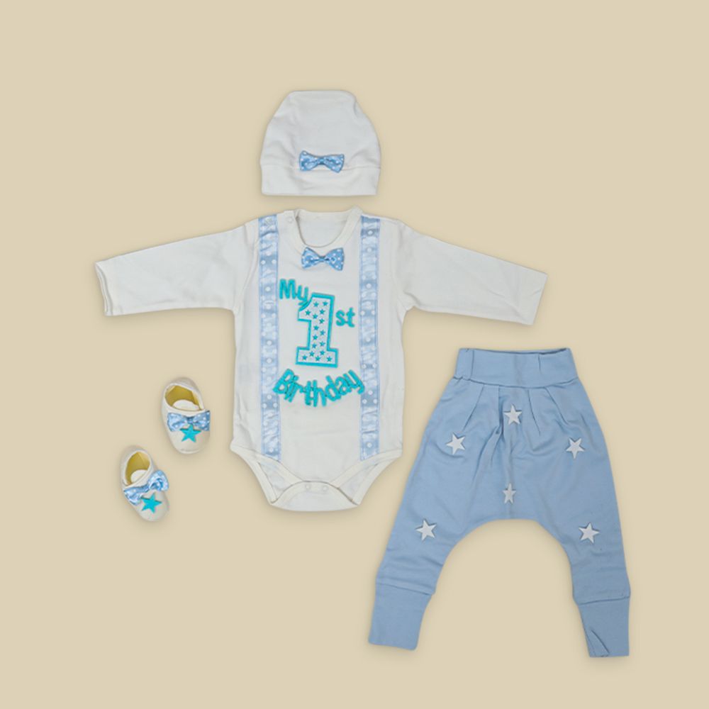 4-Pcs Funky Baby Boy Dress Gift Set