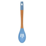 Bamboo Wood Silicone Slotted Serving Spoon