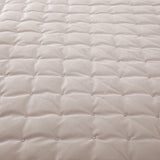 Crushed Velvet Beige Bedding Bedspread Set