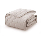 Crushed Velvet Beige Bedding Bedspread Set