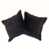 Embossed Velvet Luxury Frill Quilted Bridal Bed Set 06 PCS-Black