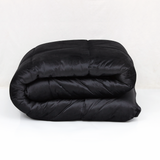 Embossed Velvet Luxury Frill Quilted Bridal Bed Set 06 PCS-Black