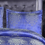 4-Pcs Tom Glamour jacquard Blue Bedding Set