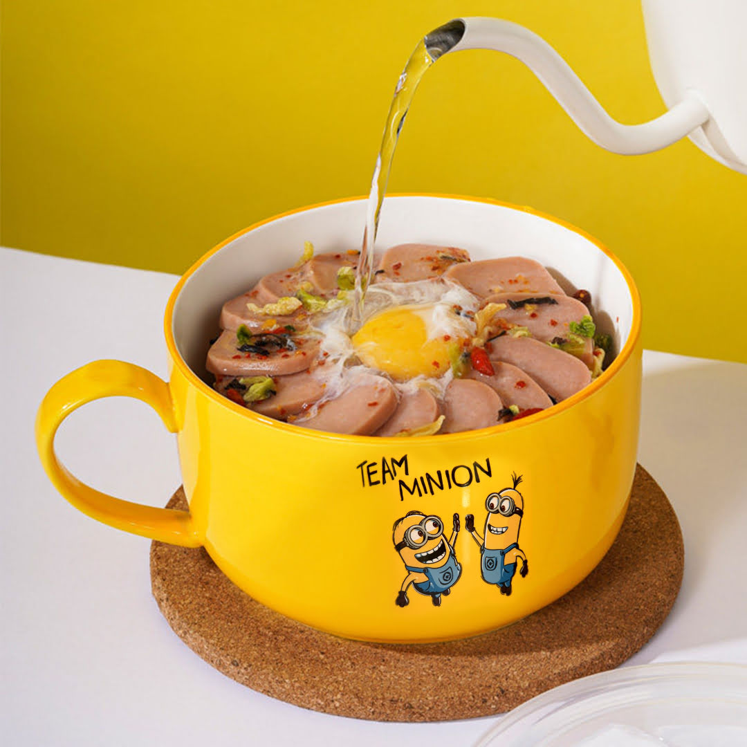 Cartoon Characters Kids Noodle Bowl with Lid