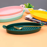Nordic Style Pastel Tone Ceramic Oval Serving Platter