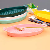 Nordic Style Pastel Tone Ceramic Oval Serving Platter
