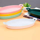 Nordic Style Pastel Tone Ceramic Oval Serving Platter