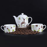 Spotty Deer Design Ceramic Tea Pot Set 3- PCS