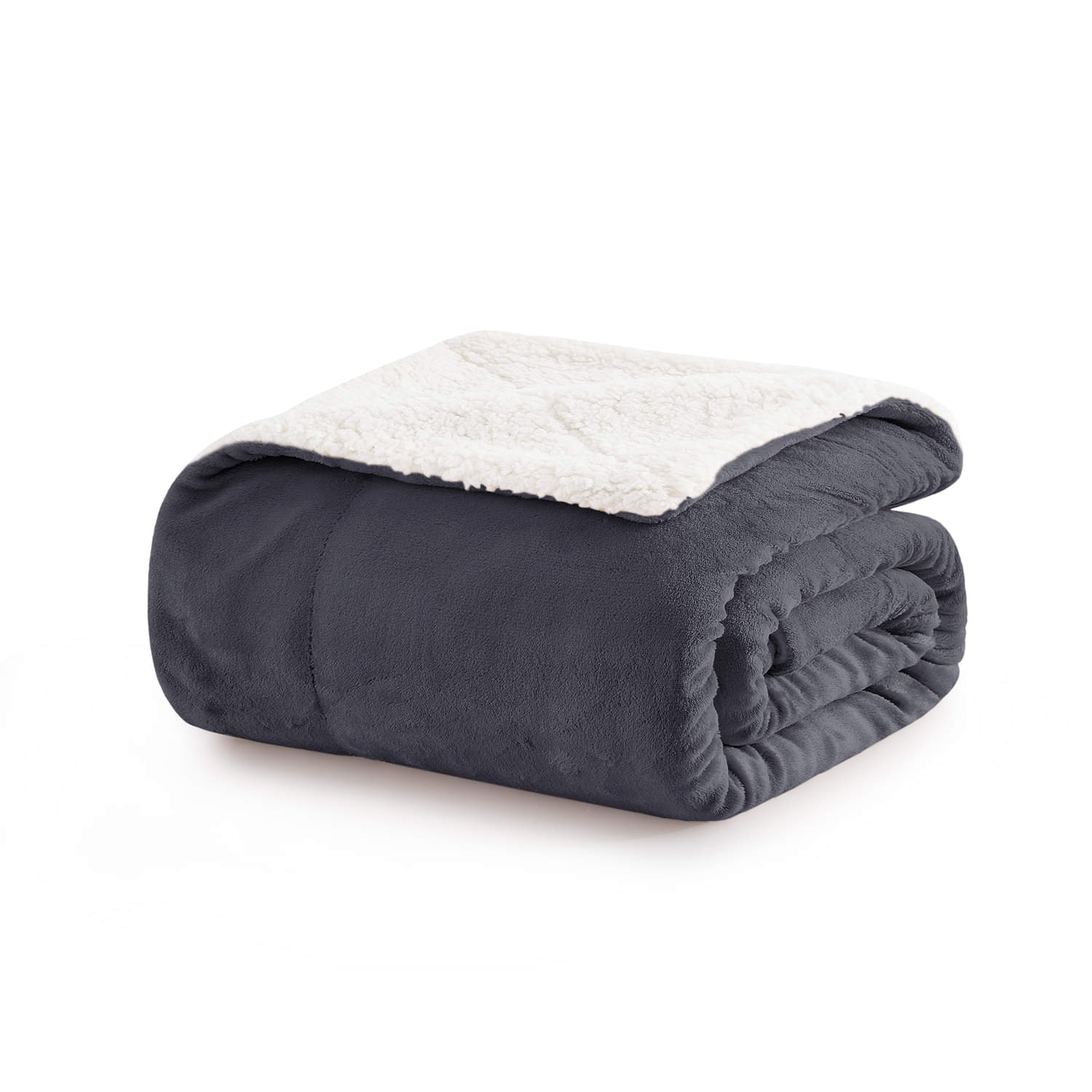 Ultra Soft Sherpa Throw Blanket - Charcoal