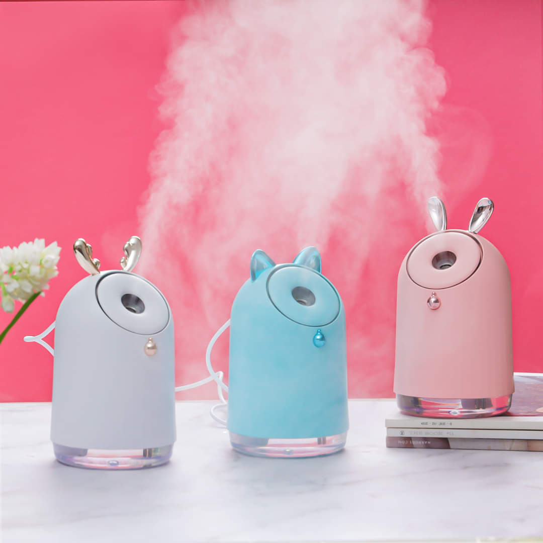 Small Bell Ultrasonic LED Light Induced Air Humidifier