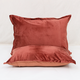Embossed Velvet Luxury Frill Quilted Bridal Bed Set- 6 Pcs